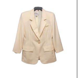 SOLD Cream Wool Blazer Sz 8, Carolyn Wight Freeman